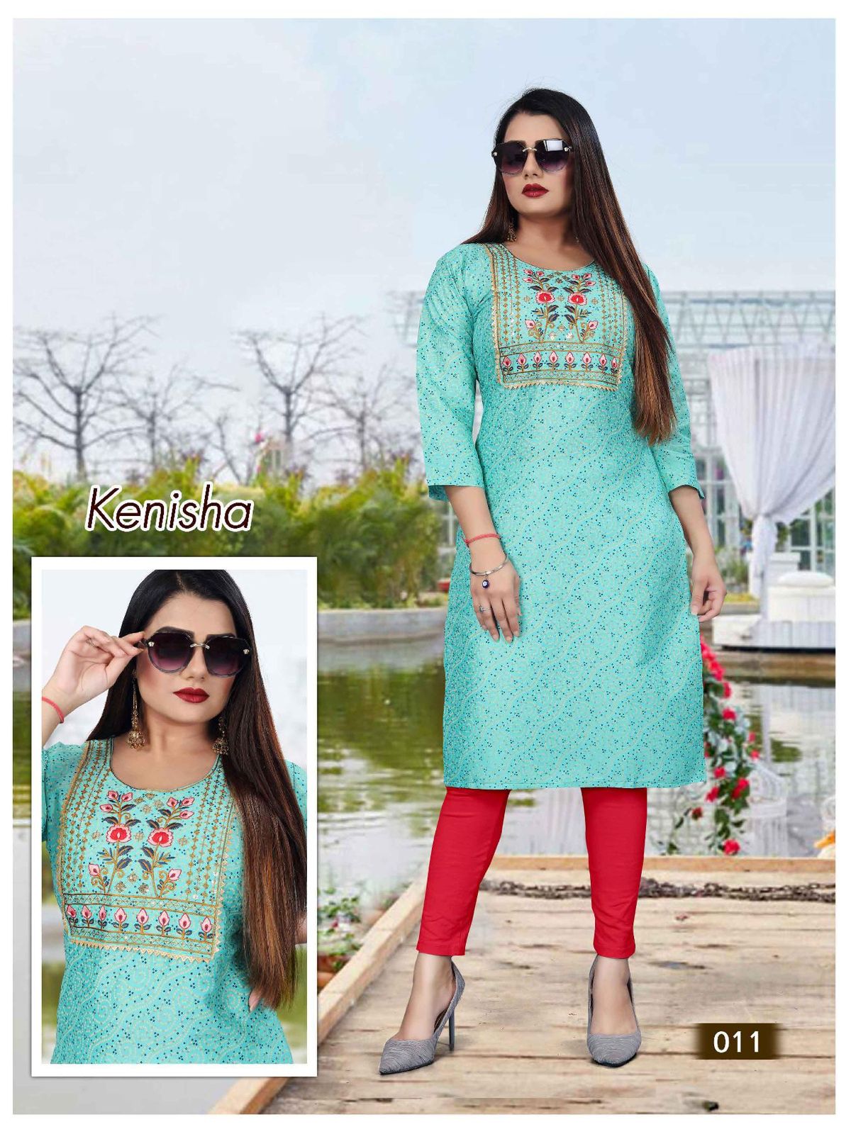 Trendy Kenisha Printed Regular Wear Wholesale Kurti Collection